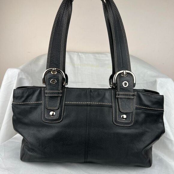 Coach Soho Pleated Leather Large Tote Handbag F1049-F137732 - Picture 4 of 8